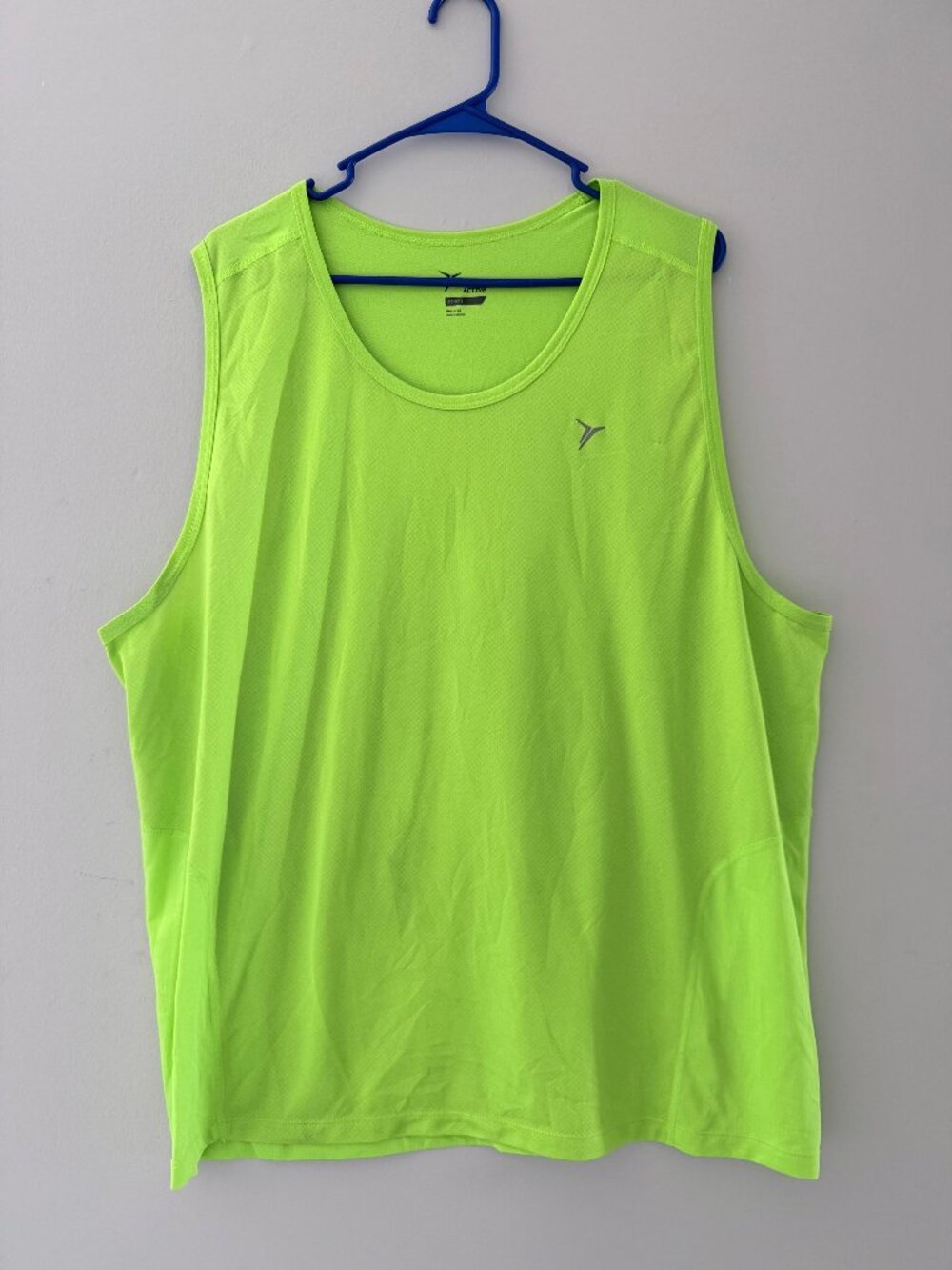 OLD NAVY ACTIVE GO DRY ATHLETIC TANK TOP SHIRT - NEON GREEN XXL